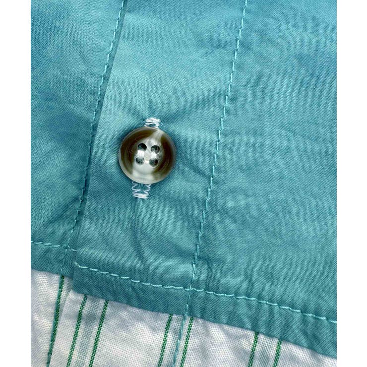 【Aimoha KIDS】ストライプ切り替えデザインキッズシャツ | aimoha kids | 詳細画像5 