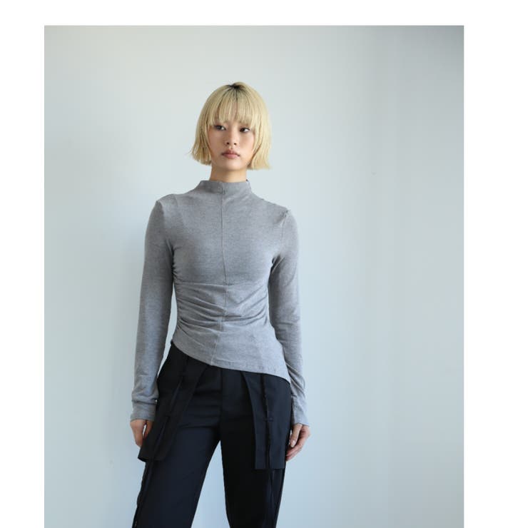 【moyo】アシンメトリーハイネックカットソー | aimoha  | 詳細画像28 