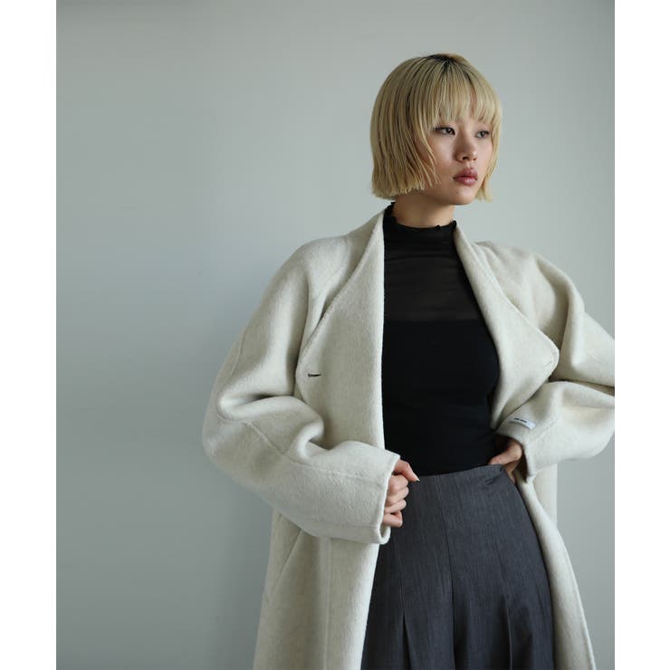 【moyo】ノーカラーラグラン ロングコート【AW】 | aimoha  | 詳細画像5 