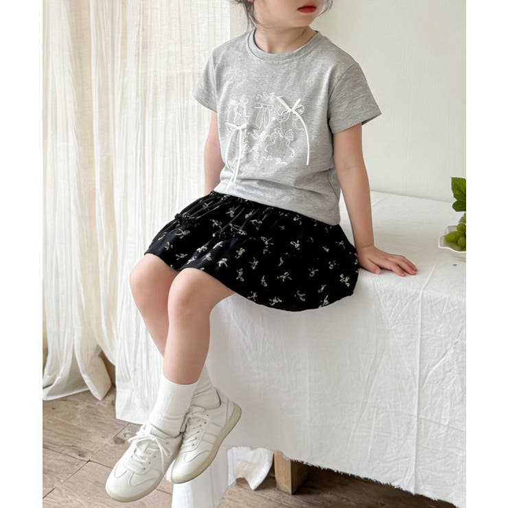 【aimoha-KIDS-】リボンスケッチ デザインTシャツ | aimoha kids | 詳細画像11 