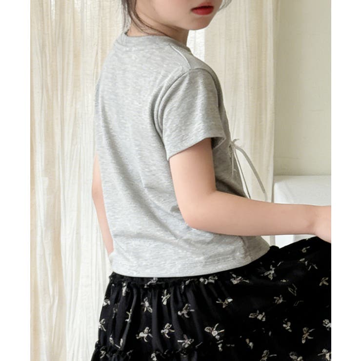 【aimoha-KIDS-】リボンスケッチ デザインTシャツ | aimoha kids | 詳細画像12 