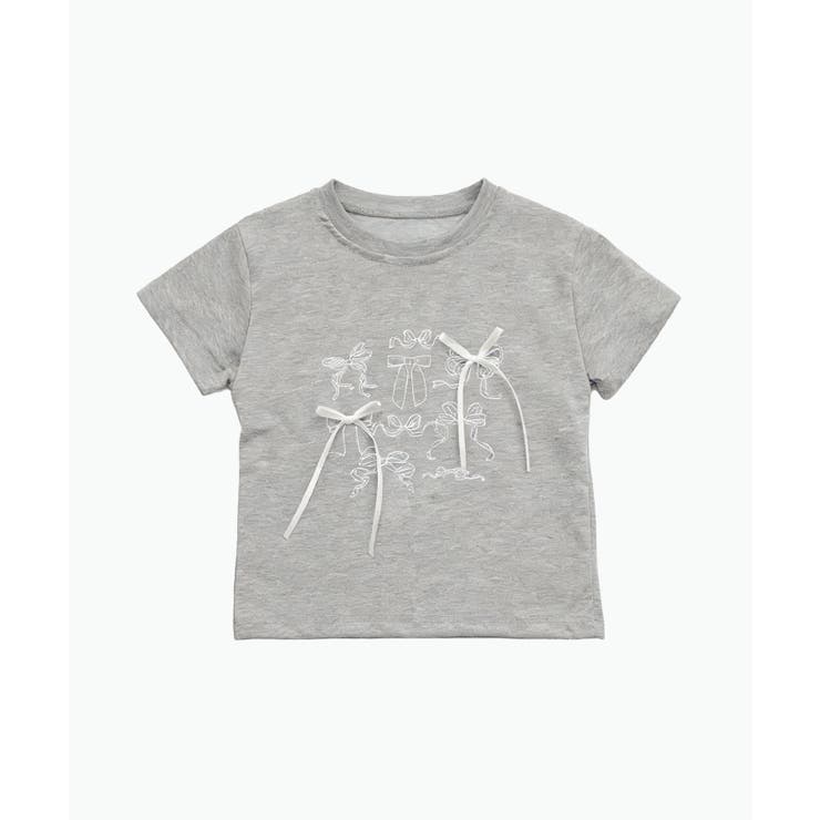 【aimoha-KIDS-】リボンスケッチ デザインTシャツ | aimoha kids | 詳細画像13 