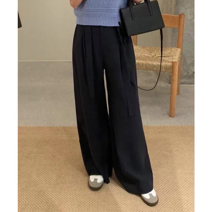 ネイビー | 【Decade classic】タックワイドパンツ | DECADECLASSIC