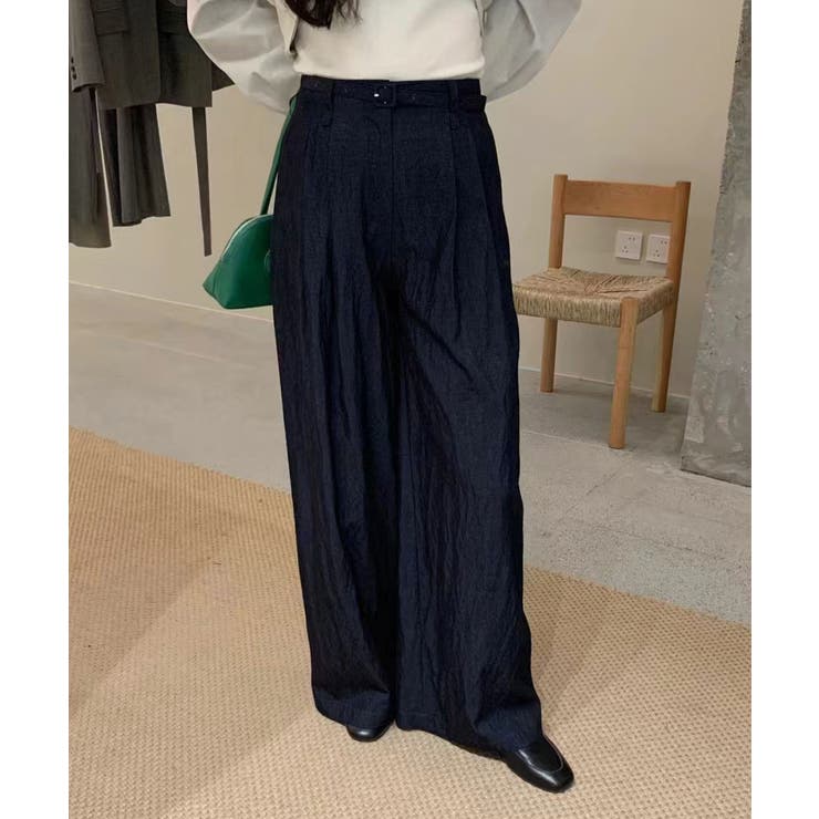 ベルト付きワイドパンツ | aimoha  | 詳細画像2 