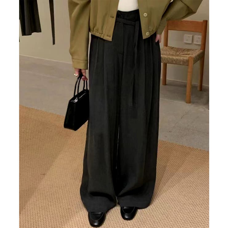 ベルト付きワイドパンツ | aimoha  | 詳細画像5 