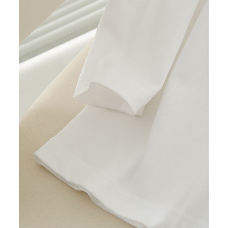 ロングスリーブシンプルクルーネックTシャツ ロング ロンT 長袖 | aimoha  | 詳細画像3 