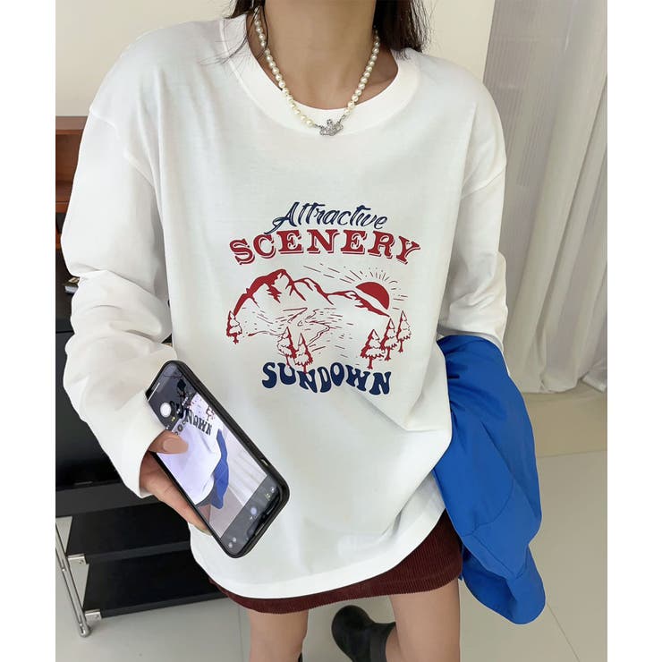 プリントロングスリーブTシャツ | aimoha  | 詳細画像3 