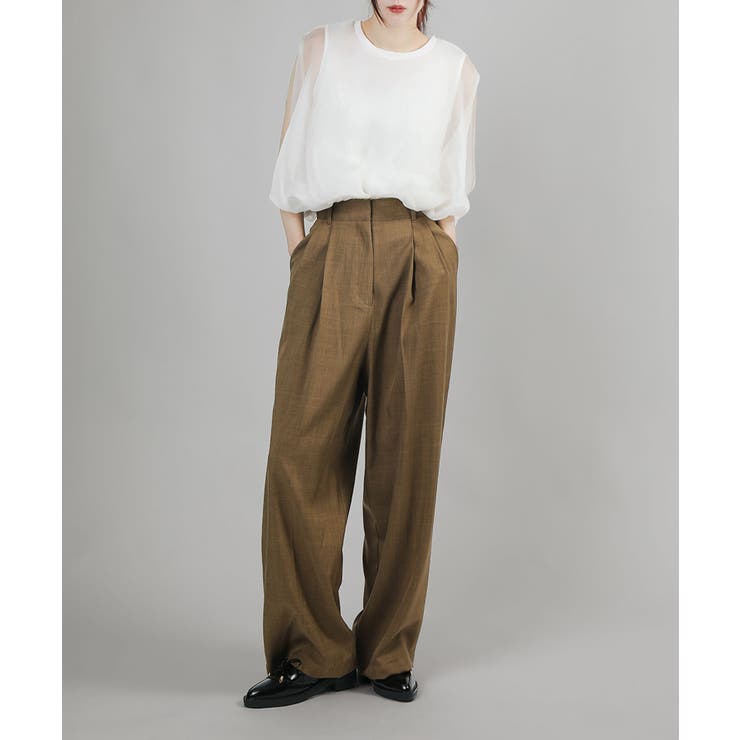 モカ | ワイドタックパンツ | aimoha 