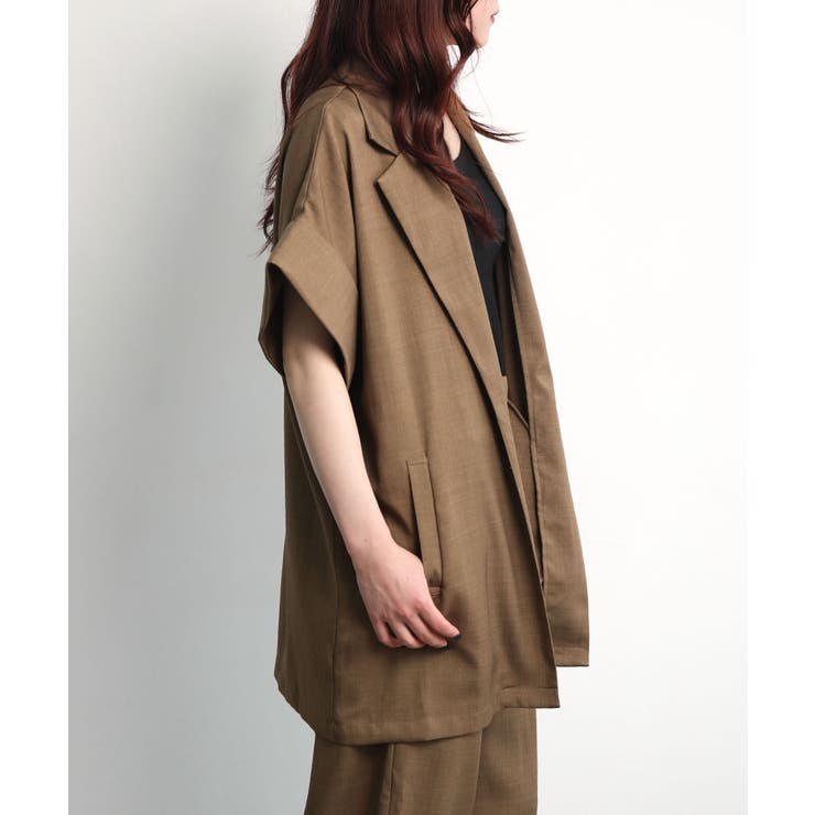 半袖テーラードジャケット | aimoha  | 詳細画像8 