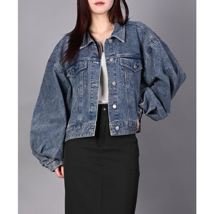 ライトブルー | ショート丈デニムジャケット | aimoha 