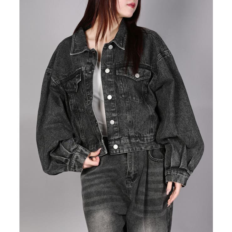 ショート丈デニムジャケット | aimoha  | 詳細画像23 