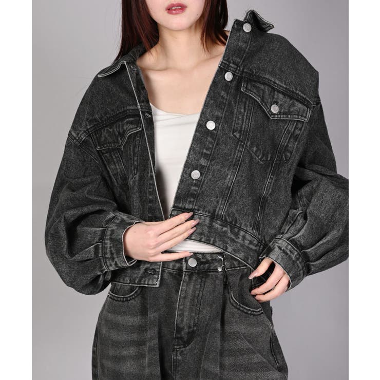 ショート丈デニムジャケット | aimoha  | 詳細画像20 