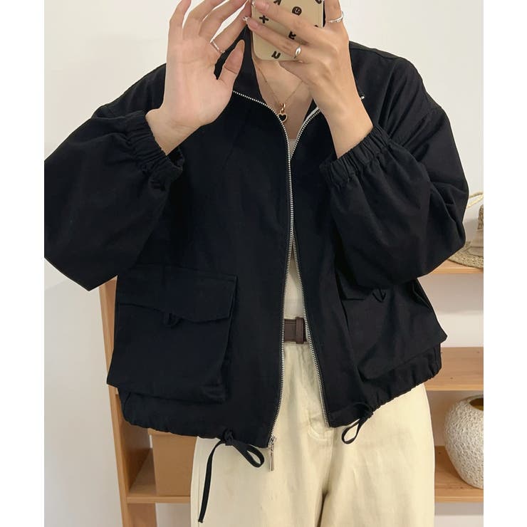 ウエストギャザージャケット | aimoha  | 詳細画像12 