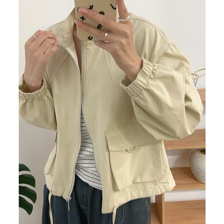 ウエストギャザージャケット | aimoha  | 詳細画像2 