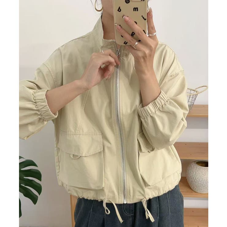 ウエストギャザージャケット | aimoha  | 詳細画像3 