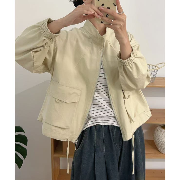 ウエストギャザージャケット | aimoha  | 詳細画像8 