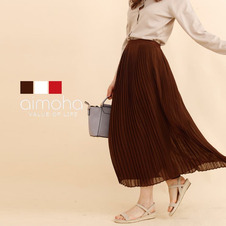 プリーツシフォンロングスカート プリーツスカート レディース 品番 Xt Aimoha アイモハ のレディースファッション通販 Shoplist ショップリスト