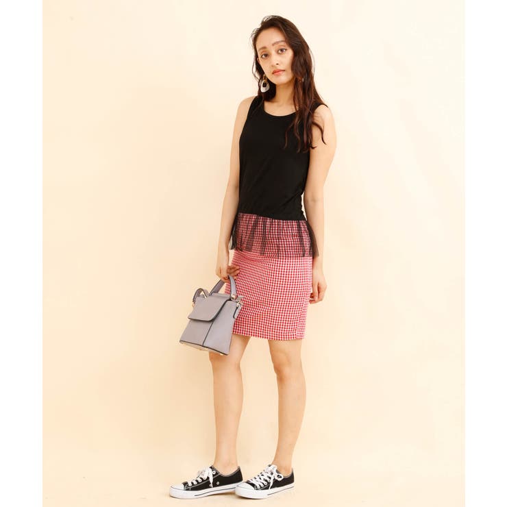 大人気の S MaxMara ギンガムチェック タイトスカート