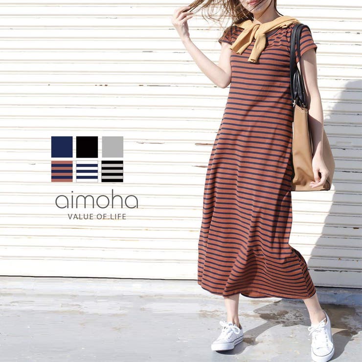 コットンマキシtシャツワンピース Tシャツワンピース 半袖 品番 Xt Aimoha アイモハ のレディースファッション通販 Shoplist ショップリスト