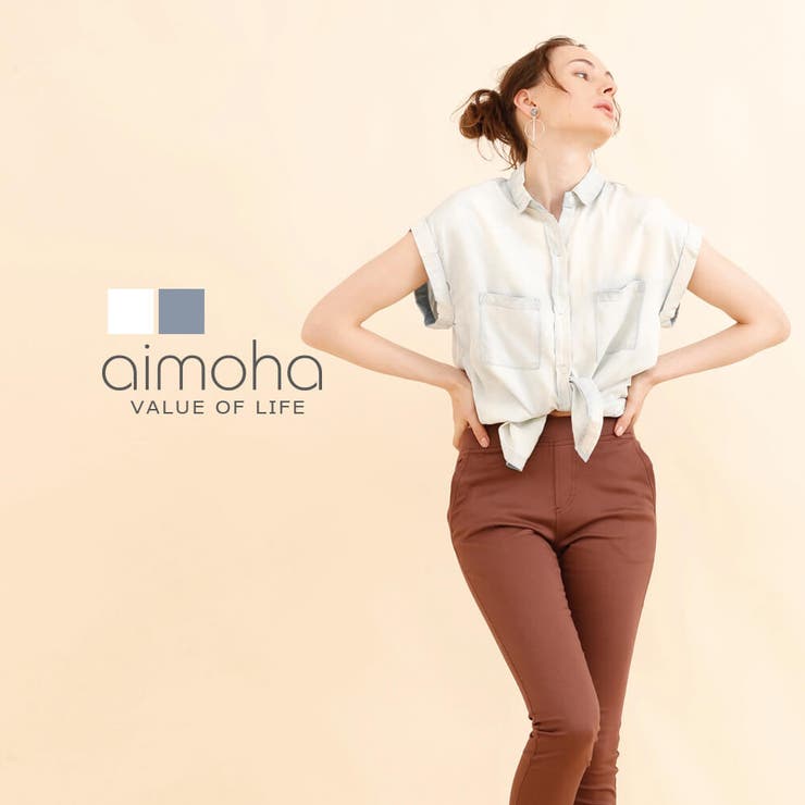ライトデニムノースリーブシャツ デニムシャツ レディース | aimoha  | 詳細画像1 