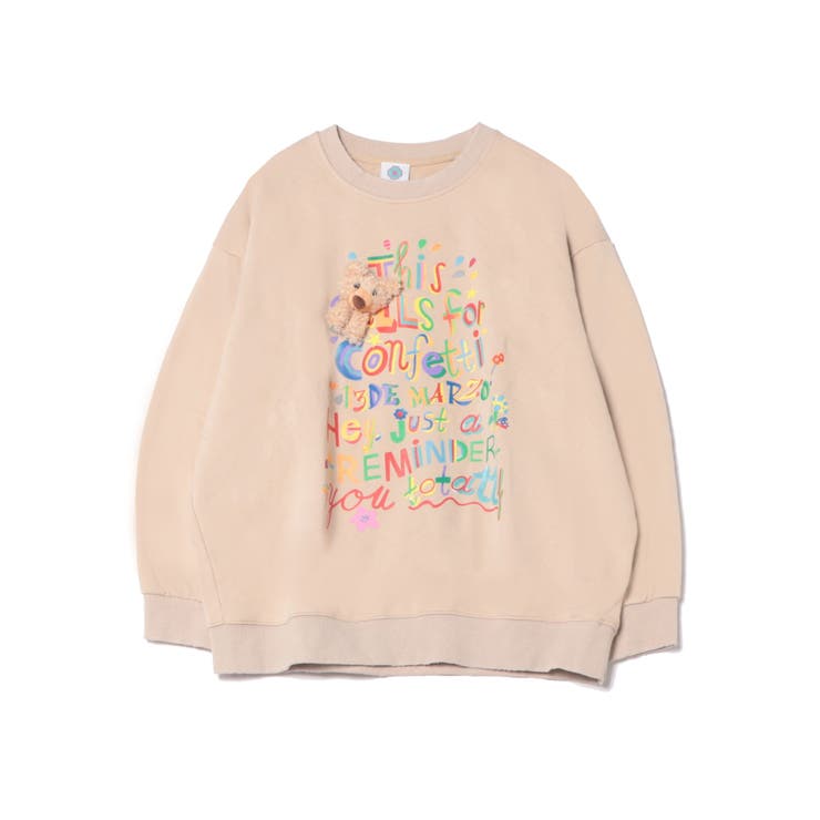 【HOOK】for girls  ダメージ加工ポッププリントスウェット | HOOK | 詳細画像3 