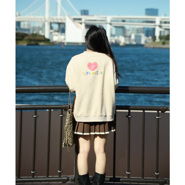 【HOOK】for girls  ダメージ加工ポッププリントスウェット | HOOK | 詳細画像6 