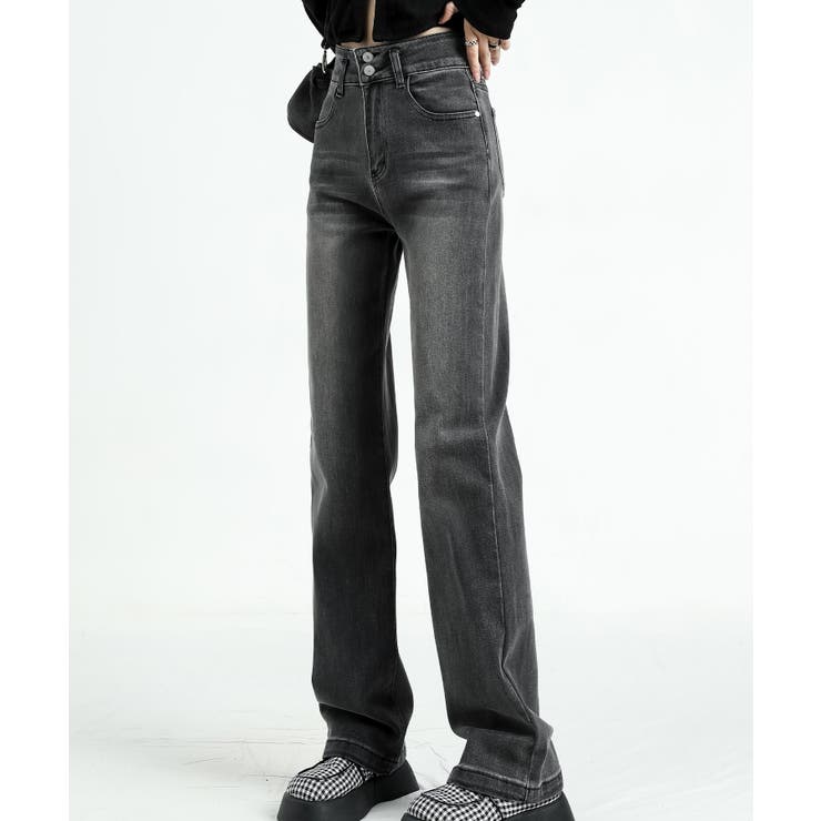 【Aimoha】ダブルボタンハイウエストジーンズ | aimoha  | 詳細画像24 