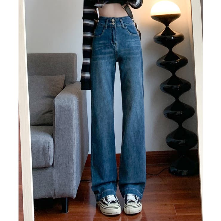 【Aimoha】ダブルボタンハイウエストジーンズ | aimoha  | 詳細画像31 