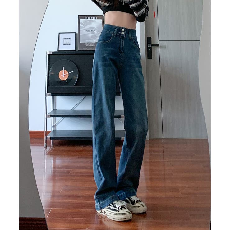 【Aimoha】ダブルボタンハイウエストジーンズ | aimoha  | 詳細画像34 