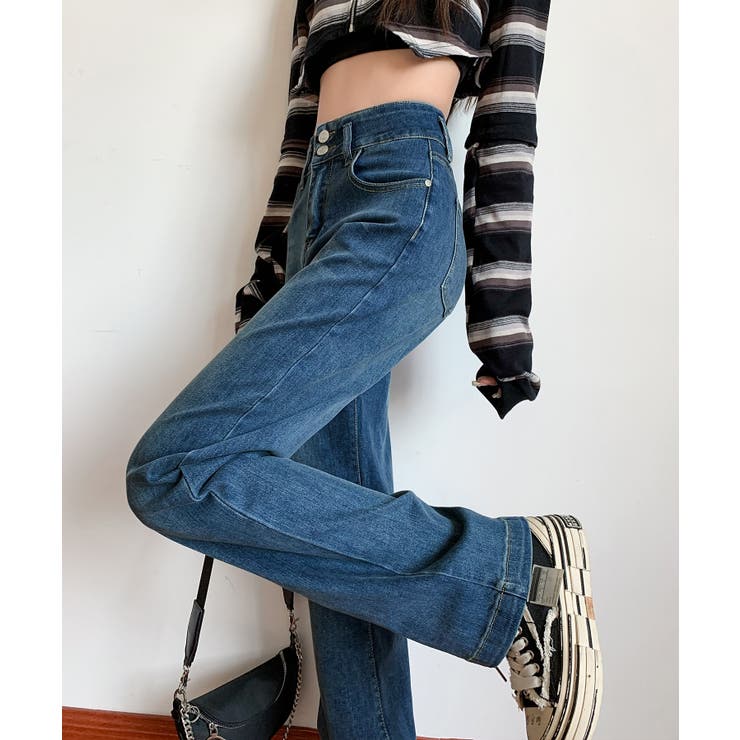 【Aimoha】ダブルボタンハイウエストジーンズ | aimoha  | 詳細画像38 