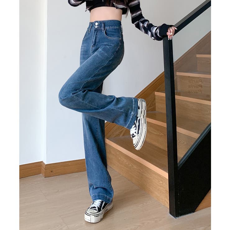 【Aimoha】ダブルボタンハイウエストジーンズ | aimoha  | 詳細画像40 