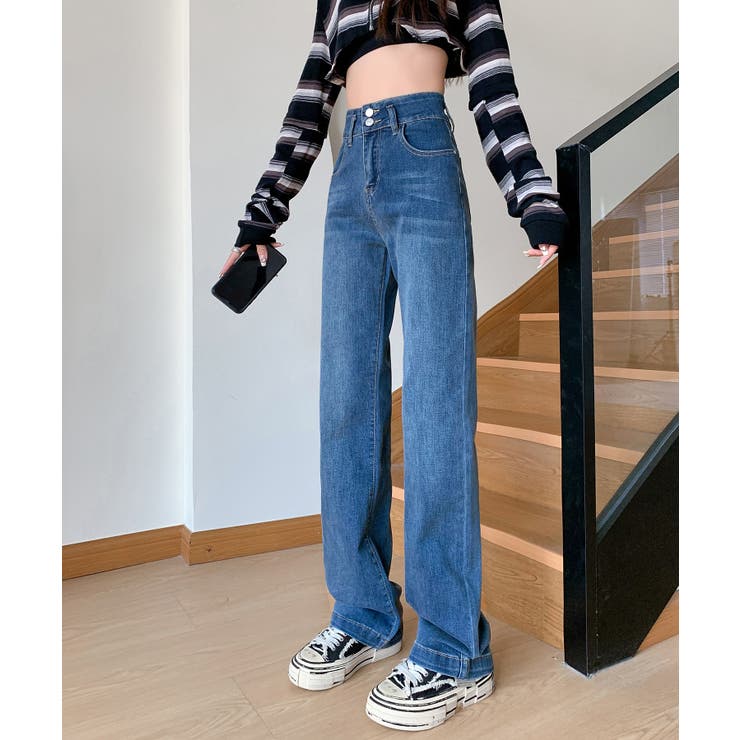 【Aimoha】ダブルボタンハイウエストジーンズ | aimoha  | 詳細画像41 