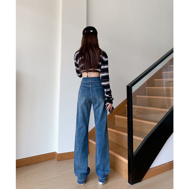 【Aimoha】ダブルボタンハイウエストジーンズ | aimoha  | 詳細画像43 