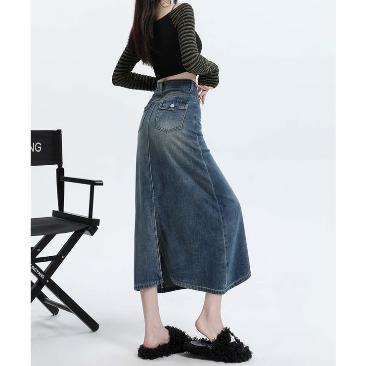 【BANICO】バックスリットデニムスカート | aimoha  | 詳細画像9 