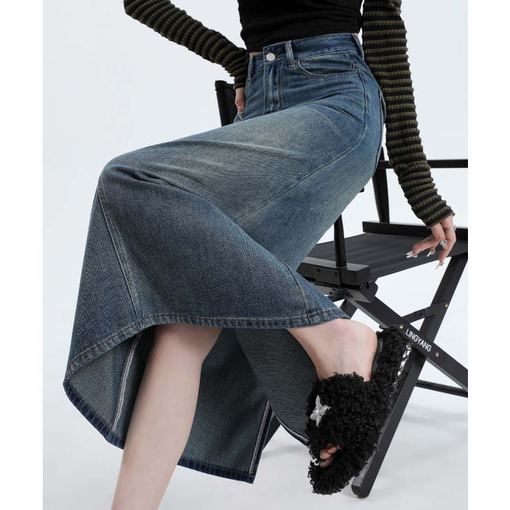 【BANICO】バックスリットデニムスカート | aimoha  | 詳細画像15 