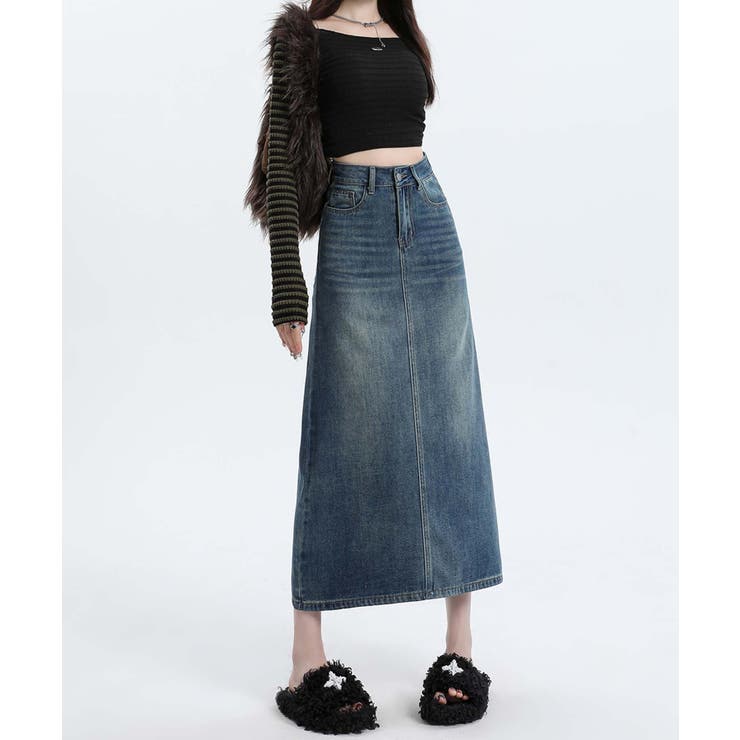 【BANICO】バックスリットデニムスカート | aimoha  | 詳細画像16 