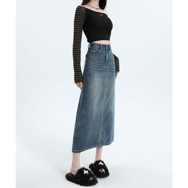 【BANICO】バックスリットデニムスカート | aimoha  | 詳細画像5 