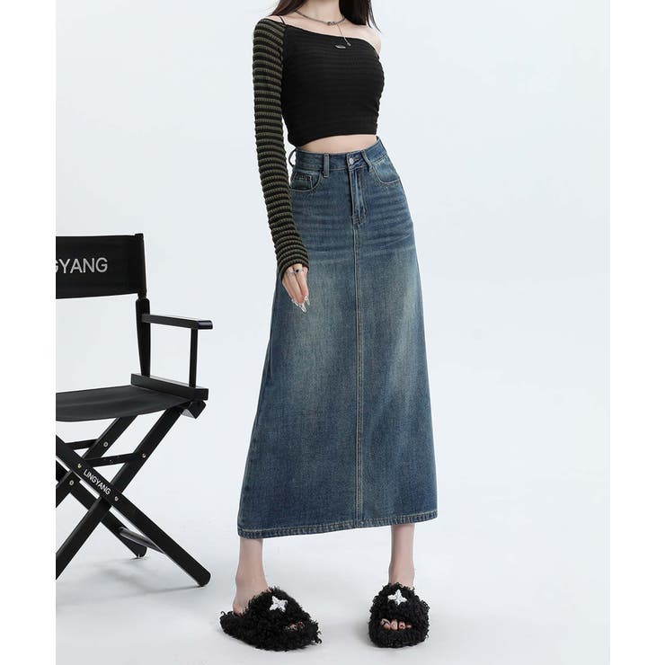 【BANICO】バックスリットデニムスカート | aimoha  | 詳細画像8 