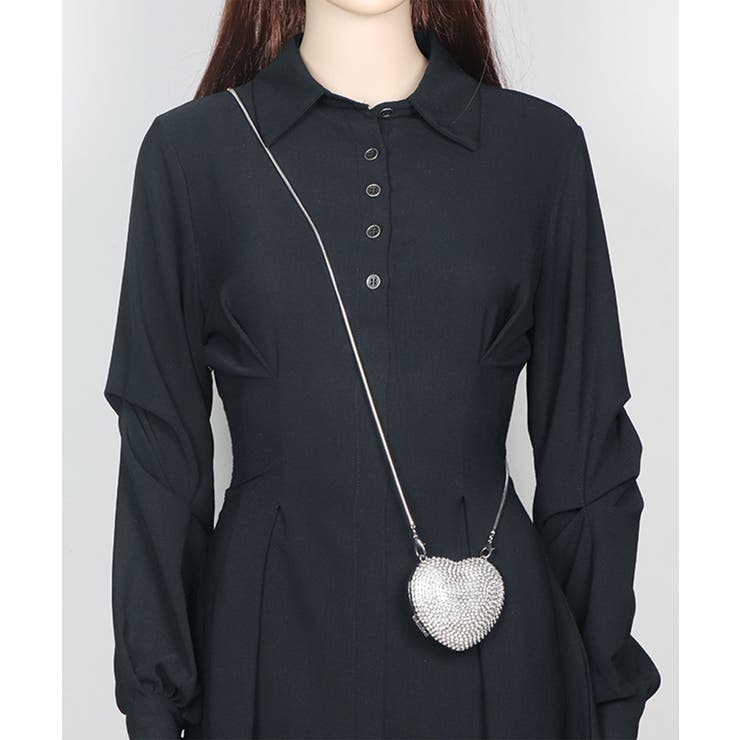 シルバー | 【Jasmine】ミニハートショルダーバッグ | aimoha 