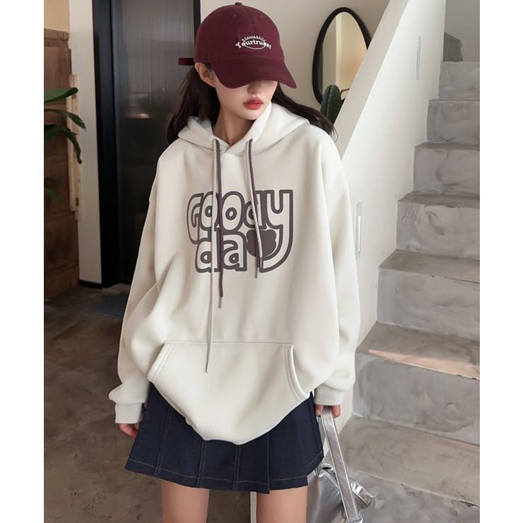 ビッグプリント裏起毛プルオーバーパーカー【AW】 | aimoha  | 詳細画像15 