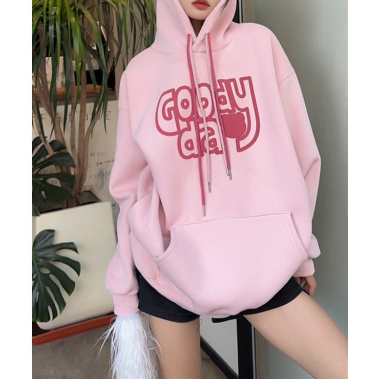 ビッグプリント裏起毛プルオーバーパーカー【AW】 | aimoha  | 詳細画像2 