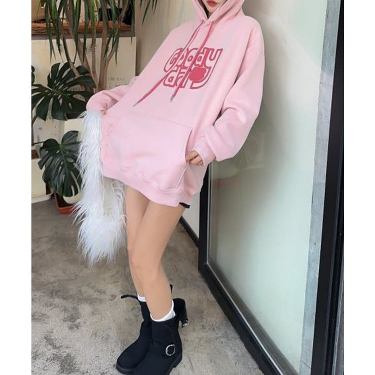 ビッグプリント裏起毛プルオーバーパーカー【AW】 | aimoha  | 詳細画像3 