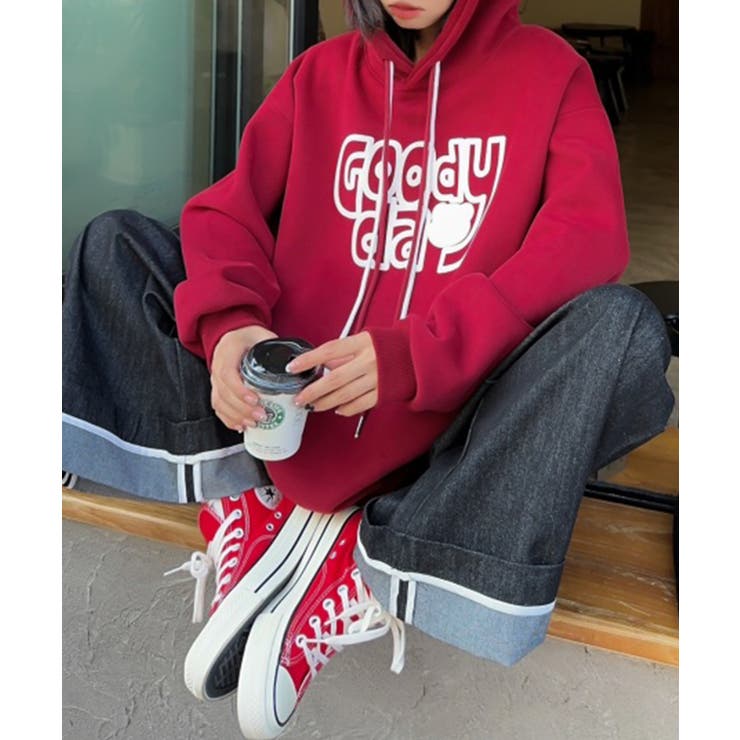 ビッグプリント裏起毛プルオーバーパーカー【AW】 | aimoha  | 詳細画像5 