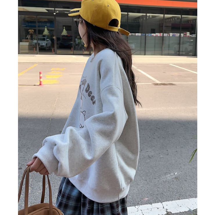 ゆるふわプリント裏起毛スウェット【AW】 | aimoha  | 詳細画像7 