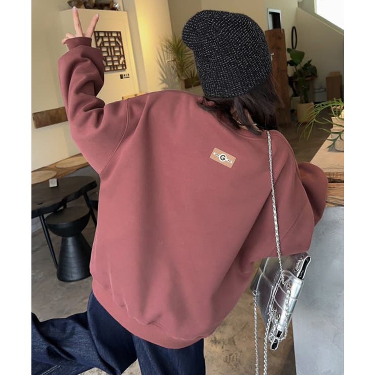 ゆるふわプリント裏起毛スウェット【AW】 | aimoha  | 詳細画像4 