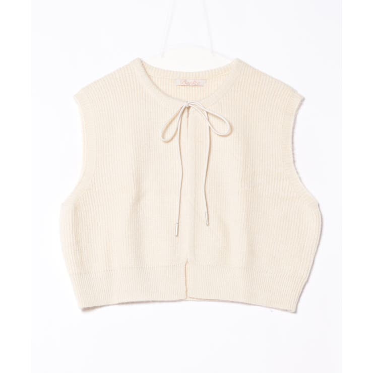 【Banico】前フロントリボンウールベスト | aimoha  | 詳細画像4 