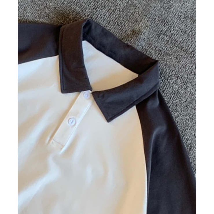 【aimoha MEN】ラグランスリーブポロシャツ | aimoha men | 詳細画像1 