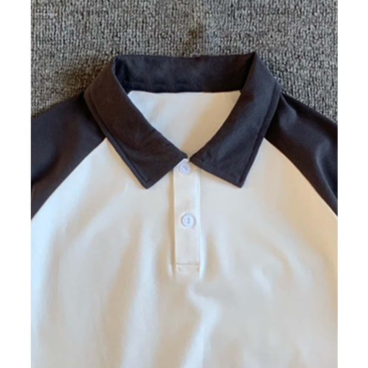 【aimoha MEN】ラグランスリーブポロシャツ | aimoha men | 詳細画像2 