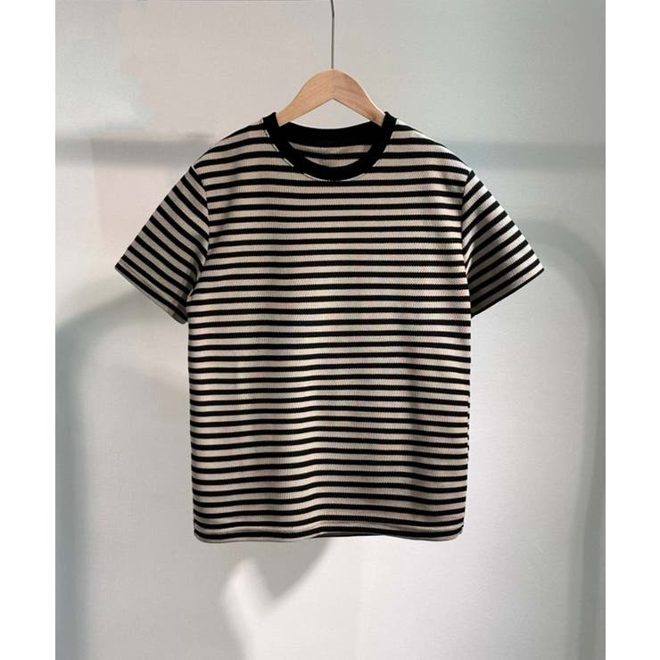 グレー | 【aimoha MEN】ボーダークルーネックTシャツ | aimoha men
