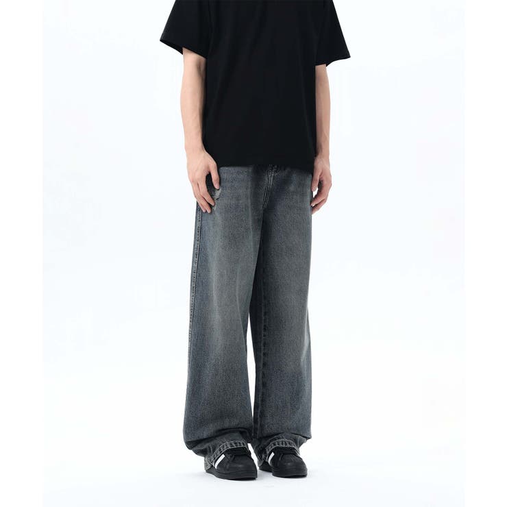 【aimoha neo】Grunge Style Wide Jeans | aimoha men | 詳細画像2 